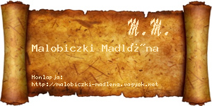 Malobiczki Madléna névjegykártya